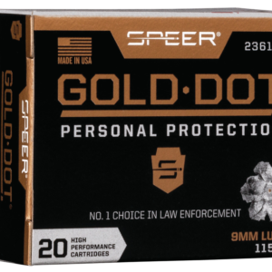 Speer Gold Dot Personal Protection Ammo 9mm 20-Rounds 115 Grain Hollow Point