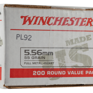 Winchester USA 5.56 Ammo 200-Rounds 55 Grain FMJ