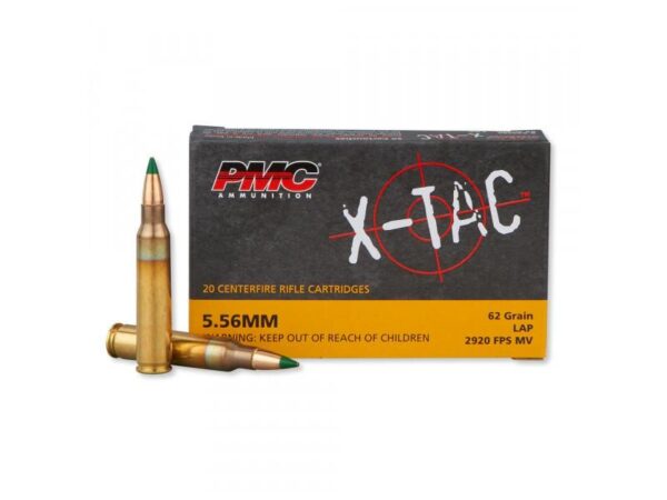 PMC Ammunition X-Tac Brass 556 Ammo 62-Grain 20-Rounds Light Armor Piercing PMC Ammunition X-Tac Brass 556 Ammo 62-Grain 20-Rounds Light Armor Piercing