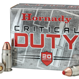 Hornady Critical Duty Nickel Plated Brass 9mm +P 135-Grain 25-Rounds FL