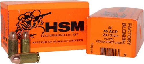 HSM/Hunting Shack Training Brass .45 ACP 230-Grain 50-Rounds PLRN HSM/Hunting Shack Training Brass .45 ACP 230-Grain 50-Rounds PLRN