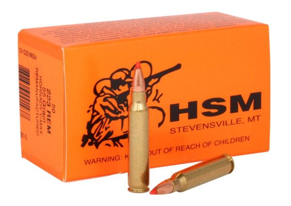 HSM/Hunting Shack Varmint Brass .223 Rem 55-Grain 50-Rounds V-Max HSM/Hunting Shack Varmint Brass .223 Rem 55-Grain 50-Rounds V-Max