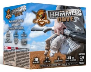 Hevi-Shot Hevi-Hammer Dove 20 GA 3" 3/4 oz 7-Shot 25-Rounds 3 Hevi-Shot Hevi-Hammer Dove 20 GA 3" 3/4 oz 7-Shot 25-Rounds