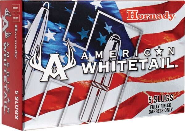 Hornady American Whitetail InterLock 12 GA Slug 5-Rounds 2.75" Hornady American Whitetail InterLock 12 GA Slug 5-Rounds 2.75"