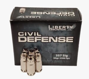 Liberty Ammunition Civil Defense .357 Sig 50-Grain 20-Rounds Lead-Free Fragmenting Hollow Point 3 Liberty Ammunition Civil Defense .357 Sig 50-Grain 20-Rounds Lead-Free Fragmenting Hollow Point
