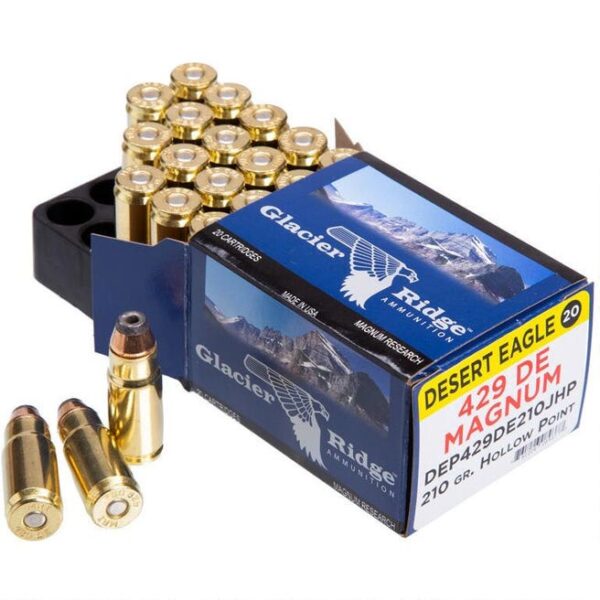 Magnum Research Glacier Ridge .429 DE Ammunition 20Rds JHP 210-Grain 1750fps Magnum Research Glacier Ridge .429 DE Ammunition 20Rds JHP 210-Grain 1750fps