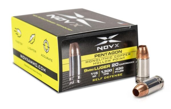 NovX Pentagon Stainless 9mm 115-Grain 20-Rounds MCHP NovX Pentagon Stainless 9mm 115-Grain 20-Rounds MCHP