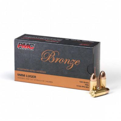 PMC Ammunition Bronze Brass 9mm 124 Gr 1000-Rounds FMJ PMC Ammunition Bronze Brass 9mm 124 Gr 1000-Rounds FMJ