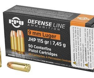 PPU Defense 9mm 115gr 50-Rounds JHP