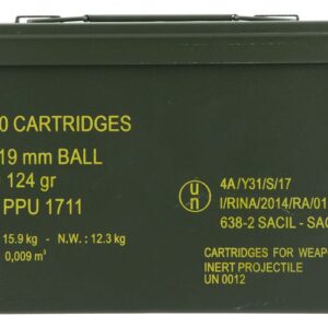 PPU Mil-Spec 9mm Luger 115 Grain Full Metal Jacket (FMJ) 1000 Rounds