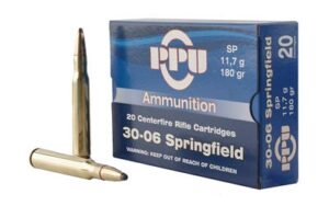 PPU Standard Rifle Brass 30-06 Springfield 180-Grain 20-Rounds Soft Point 3 PPU Standard Rifle Brass 30-06 Springfield 180-Grain 20-Rounds Soft Point