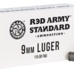 Red Army Standard Centerfire Handgun Steel 9mm 115-Grain 50-Rounds FMJ 1 Red Army Standard Centerfire Handgun Steel 9mm 115-Grain 50-Rounds FMJ