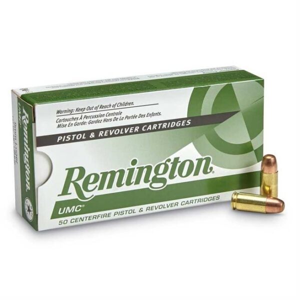 Remington UMC 9mm Handgun Ammunition 115GR FMJ 50Rds Remington UMC 9mm Handgun Ammunition 115GR FMJ 50Rds