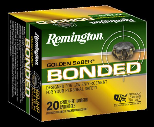 Remington Golden Saber Bonded Brass .40 SW 180-Grain 20-Rounds BJHP Remington Golden Saber Bonded Brass .40 SW 180-Grain 20-Rounds BJHP