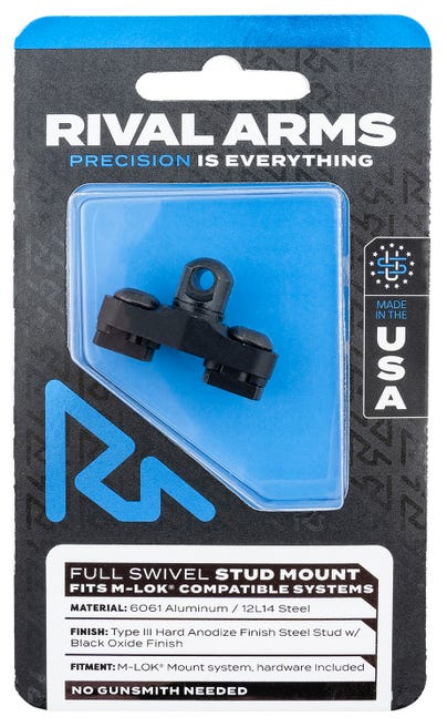Rival Arms Full Swivel Stud Mount 12L14 Steel Stud For M-LOK Mount System Rival Arms Full Swivel Stud Mount 12L14 Steel Stud For M-LOK Mount System