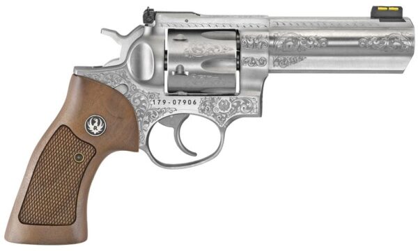 Ruger GP100 TALO Edition Silver .357 Mag 4" Barrel 6-Rounds Engraved Ruger GP100 TALO Edition Silver .357 Mag 4" Barrel 6-Rounds Engraved