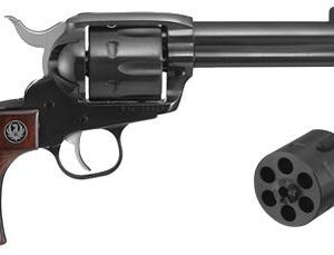 Ruger Vaquero Convertible Blued / Wood .357 Mag / .38 SPL / 9mm 4.62-inch 6Rds Includes 9mm Cylinder