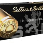 Sellier and Bellot Handgun Ammunition Brass .40 SW 50-Rounds 180-Grain JHP