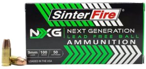 SinterFire Next Generation (NXG) Brass 9mm 100-Grain 50-Rounds Lead Free Ball