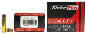 SinterFire Special Duty Brass .38 SPL 110-Grain 20-Rounds FHP Lead Free 3 SinterFire Special Duty Brass .38 SPL 110-Grain 20-Rounds FHP Lead Free