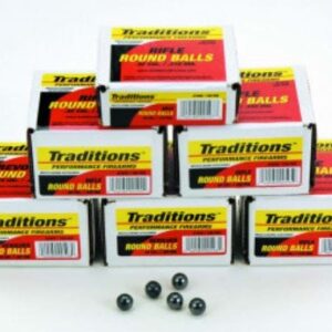 Traditions Muzzleloader Revolver Round Ball Bulk Pack .44 cal .454 140-Grain 100-Count