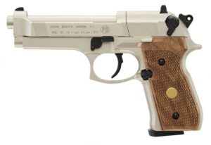 Umarex M92FS Airgun Nickel / Wood .177 8-Rounds 3 Umarex M92FS Airgun Nickel / Wood .177 8-Rounds