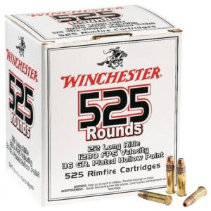 Winchester USA Brass .22 LR 36-Grain 525-Rounds CPHP