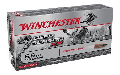 Winchester Deer Season XP Brass 6.8 SPC 115-Grain 20-Rounds EPPT Winchester Deer Season XP Brass 6.8 SPC 115-Grain 20-Rounds EPPT