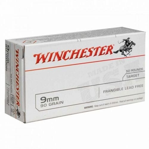 Winchester Ammunition USA 9mm 90-Grain 50-Rounds Frangible Lead Free Winchester Ammunition USA 9mm 90-Grain 50-Rounds Frangible Lead Free
