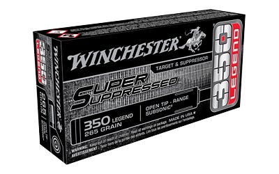 Winchester Ammunition Super Suppressed Brass 350 Legend 265 Grain 20-Rounds OT Winchester Ammunition Super Suppressed Brass 350 Legend 265 Grain 20-Rounds OT