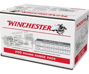 Winchester USA White Box Brass .223 Rem 55-Grain 200-Rounds FMJ