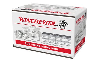 Winchester USA White Box Brass .223 Rem 55-Grain 200-Rounds FMJ Winchester USA White Box Brass .223 Rem 55-Grain 200-Rounds FMJ