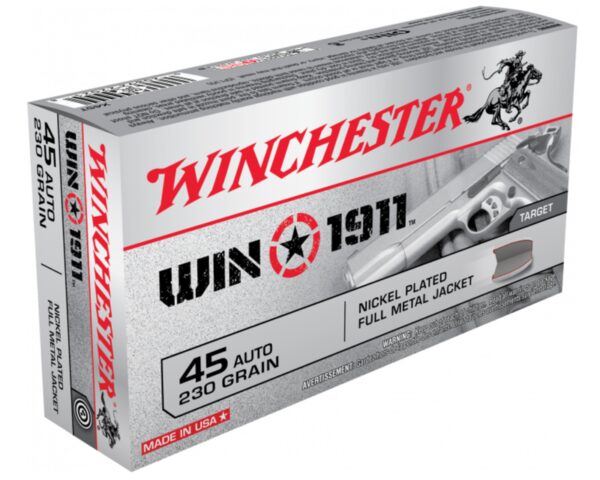 Winchester Ammo X45T Win1911 45 ACP 230 Grain FMJ 50 RDs Winchester Ammo X45T Win1911 45 ACP 230 Grain FMJ 50 RDs
