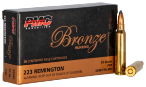 PMC Ammunition Bronze Brass .223 Rem 55-Grain 20-Rounds PSP 3 PMC Ammunition Bronze Brass .223 Rem 55-Grain 20-Rounds PSP