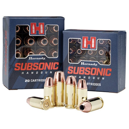 Hornady Subsonic Handgun Ammo Brass 9mm 147-Grain 25-Rounds XTP Subsonic Hornady Subsonic Handgun Ammo Brass 9mm 147-Grain 25-Rounds XTP Subsonic