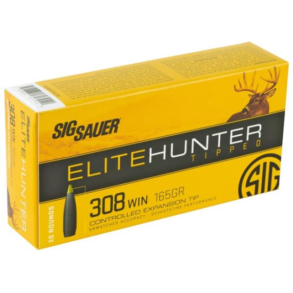 Sig Sauer Elite Hunter Tipped 308 Win 165-Grain 20-Rounds CET Sig Sauer Elite Hunter Tipped 308 Win 165-Grain 20-Rounds CET