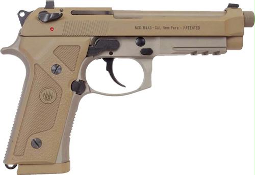 A1072 Beretta M9a3 Fs 9mm 5.2" Ns - 17-shot Threaded Tan Italy J92M9A3M