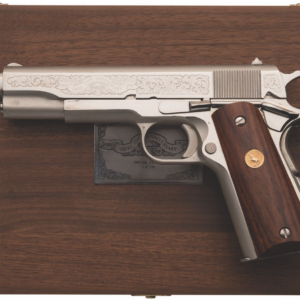 Colt Ohio 175th Anniv. Comm. Series 70 Govt 45 5" Nickel Walnut