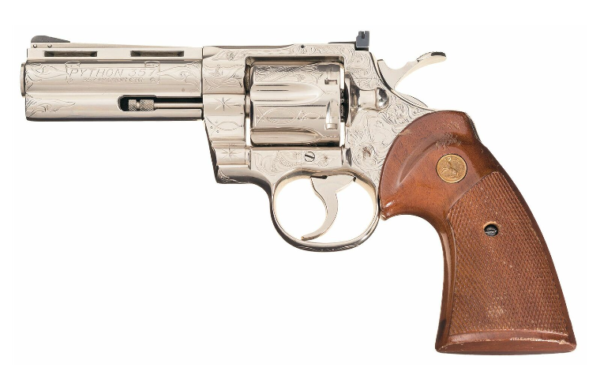 A1429 Barnard Signed and Engraved Colt Python 1981