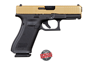 Glock 45 9MM 17RD GOLD SLIDE ACG-57035 display