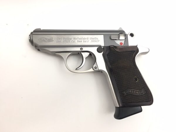 A2285 Walther PPK/S 380 ACP Stainless Wood Grips