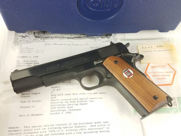 A2720 Colt 1911 Government U.S. 82nd Airborne 50th SPL. ED. .45ACP Used