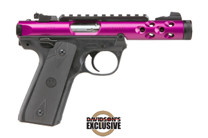 A3231 Ruger Mark IV Lite Purple 22 LR Davidson's Exclusive Threaded Barrel 43915