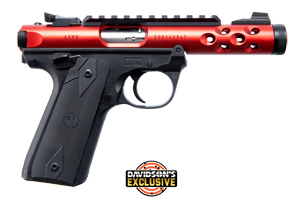 A3232 Ruger Mark IV 22/45 Lite 22 LR Davidson's Exclusive Red Threaded Barrel 43910