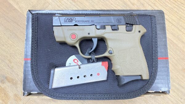 A3867 Smith & Wesson Bodyguard 380 acp 6rd 2.75" FDE CRIMSON TRACE LASER 10168