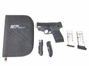Smith & Wesson M2.0 Shield 9mm 3.1" Barrel 7+1 / 8+1 Crimson Trace Laser EDC Package + Extra Mag 12395 3 A4179
