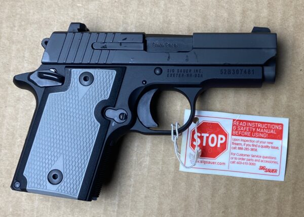 A5577 Sig Sauer 938 9mm Grey Grip 938-9-B-GRY-AMBI