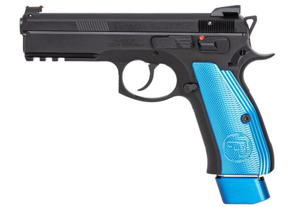A940 CZ 75 SP-01 Competition 9mm Blue Grips 21 Round Capacity 91207