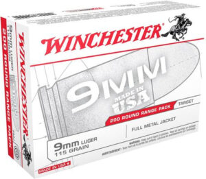 Winchester USA Range Pack 9mm, 115gr, Full Metal Jacket, 200rd Box Winchester Ammo 3 Winchester USA Range Pack 9mm