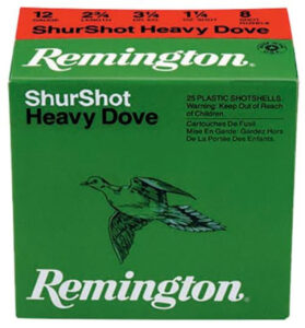 Remington Shurshot Heavy Dove Loads 20 Ga, 2.75", 1oz, 7.5 Shot, 25rd/Box Remington 3 Remington Shurshot Heavy Dove Loads 20 Ga